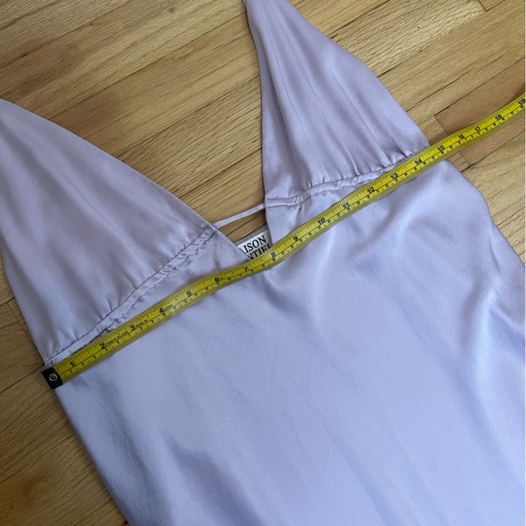 Maison Essentiele Slip On 100% 6A Silk Sleep Gown Long Size Large Light Purple - Picture 9 of 12